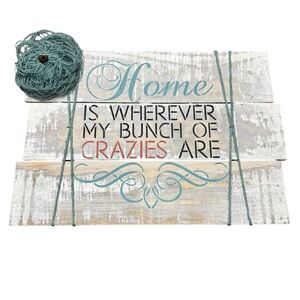 Home Is Where…Funny Farmhouse White Rustic Finish Wooden Plank Wall Decor